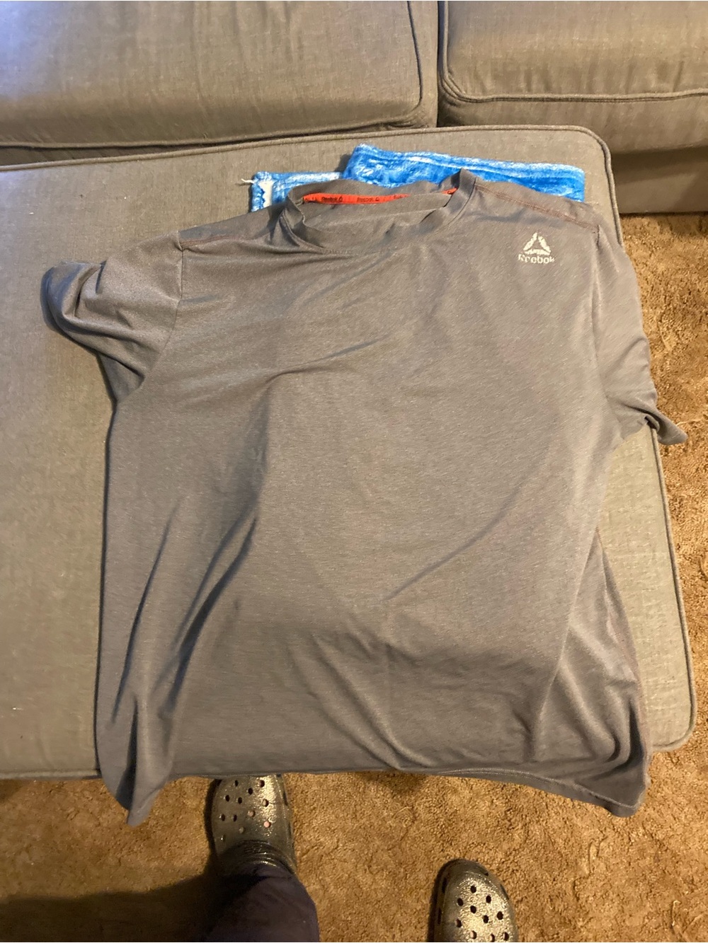 Reebok Men’s Short Sleeve Crew Tee - Charcoal Gray